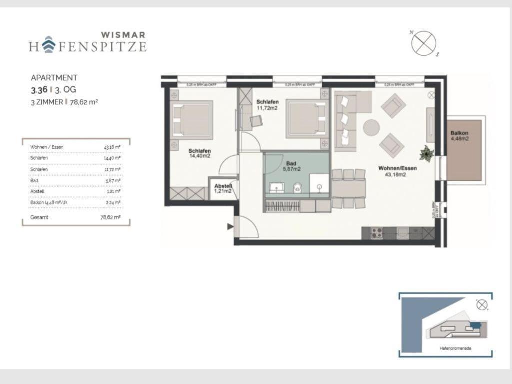 Hafenspitze App 36 Apartment Wismar Exterior photo